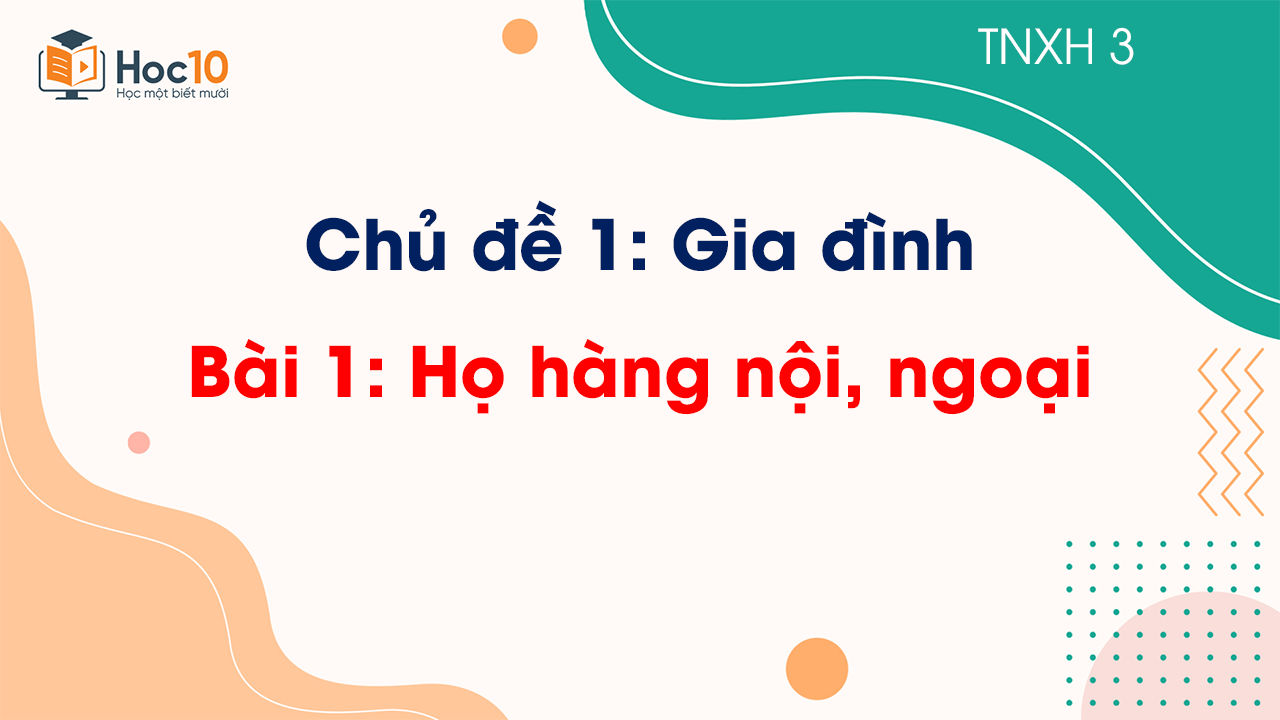 Chủ đề 1 - Bài 1 Họ hàng nội, ngoại